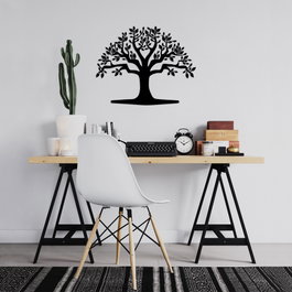 Wallity Monumental Tree 20 Escultura de Pared de Metal Negra
